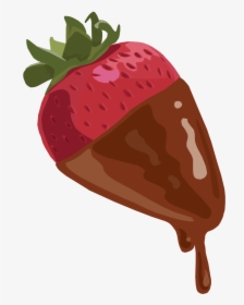 Transparent Chocolate Covered Strawberry Clipart - Chocolate Covered Strawberries Transparent Background, HD Png Download, Free Download