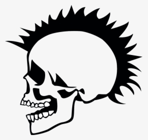 Punk Hair Skull Png - Punk Skull Png, Transparent Png, Free Download