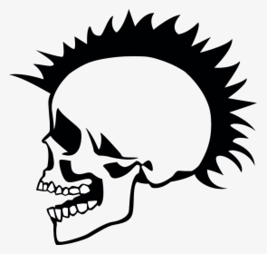 Punk Hair Skull Png - Punk Skull Png, Transparent Png - kindpng