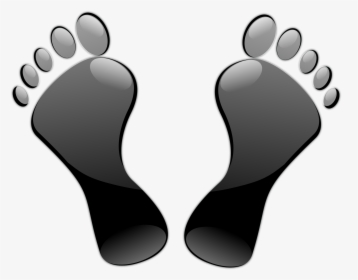 Feet, Toes, Footprints, Black, Glossy - Black Foot, HD Png Download, Free Download