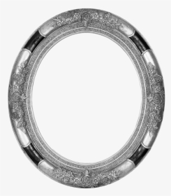 Frame Oval Pewter Decorative Png Image - Silver Oval Frame Png, Transparent Png, Free Download