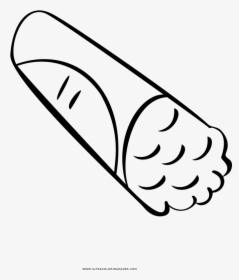 Burrito Coloring Page - Line Art, HD Png Download, Free Download