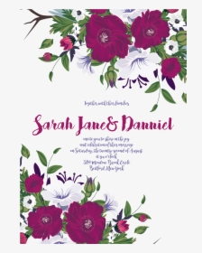 Wedding Invitation Paper - Wedding Flowers Poster Png, Transparent Png, Free Download