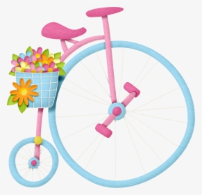 Bicicleta Con Flores Vintage Png Clipart Bicycle Clip - Bicicleta Con Flores Png, Transparent Png, Free Download