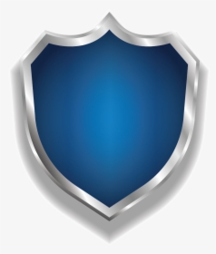 Blue Shield Three Top Point Badge With White Border - Shield, HD Png Download, Free Download