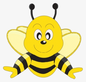 Funny Cartoon Valentine Love Heart Bees Png - Clip Art Honey Bee Cartoon, Transparent Png, Free Download