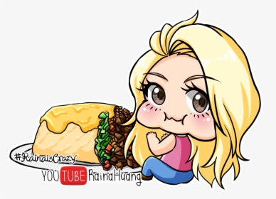 Chibi Eating A Burrito, HD Png Download, Free Download