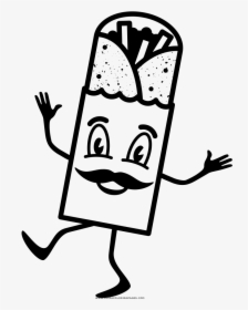 Burrito Coloring Page, HD Png Download, Free Download