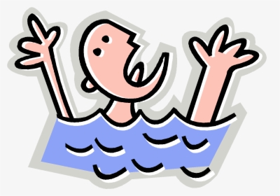Drown Clipart Swim Clipart - He Can T Swim, HD Png Download, Free Download