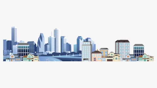 Residential Housing And The City Of Houston - Houston Skyline Transparent Png, Png Download, Free Download