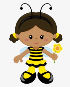 Bumble Bee Girl Clip Art - Abelhinha Morena Png, Transparent Png, Free Download