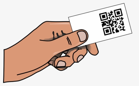 It Was Fashionable For A Time To Include A Qr Code - Blank Card In Hand, HD Png Download, Free Download