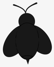 Bee Silhouette - All Black Cartoon Bee, HD Png Download, Free Download