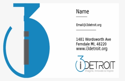 I3detroit Business Cards Blank Card Front - Graphic Design, HD Png Download, Free Download