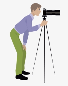 Photography Photographer Drawing - Photographer In Drawing, HD Png Download, Free Download