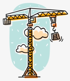 Vector Illustration Of Construction Industry Crane, HD Png Download, Free Download