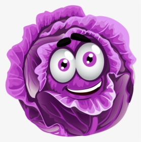 Lettuce Clipart Purple Cabbage - Purple Cabbage Clipart, HD Png Download, Free Download