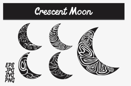 Transparent Crescent Moon Vector Png - Batik Mega Mendung Png, Png Download, Free Download