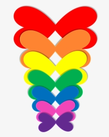 Color Spectrum Png Image - Rainbow Heart Butterfly, Transparent Png, Free Download
