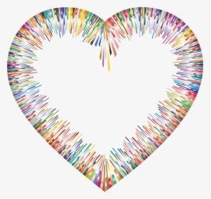 Color Spectrum Heart Shape Png Image - Free Heart Border Clipart, Transparent Png, Free Download