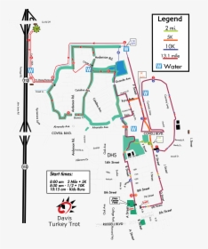 Course Map - Map - Tarentino Strong 5k Road Race Route, HD Png Download, Free Download