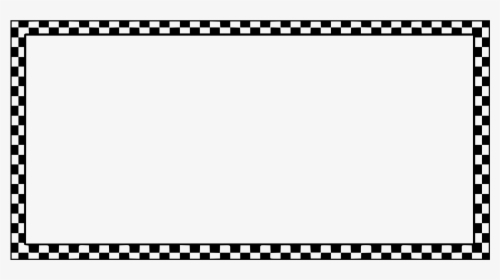 Flag Clipart Finish Line - Black And White Check Border, HD Png Download, Free Download