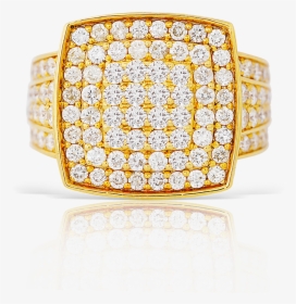 10k Yellow Gold Men"s Diamond Ring - Engagement Ring, HD Png Download, Free Download