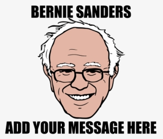 Bernie Sanders Face Png - Bernie Sanders Cartoon Face, Transparent Png, Free Download