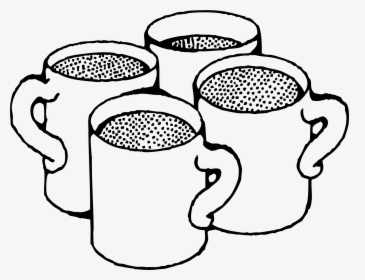 Coffee Mugs Clip Arts - Cups Black And White, HD Png Download, Free Download