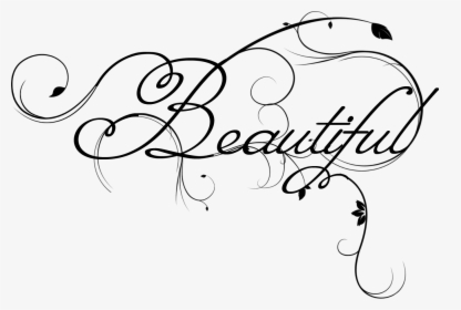 Clip Art The Word Beauty Viewing - Draw The Word Beautiful, HD Png Download, Free Download