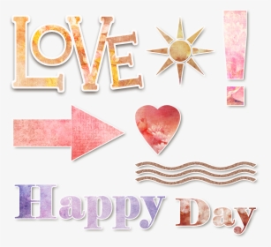 Words, Signs, Text, Elements, Scrap, Heart, Love, Happy - Heart, HD Png Download, Free Download