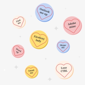 Image Of Love Hearts With Various Messages - Heart, HD Png Download, Free Download