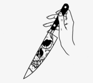 #repost #black #knife #aesthetic #tumblr #notmine #trend - Grunge Transparent Aesthetic Png, Png Download, Free Download