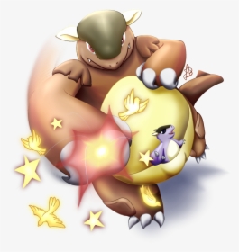 Kangaskhan Used Dizzy Punch By Drjhordan - Pokémon Art Dizzy Punch, HD Png Download, Free Download