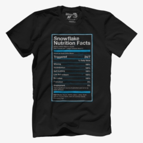 Snowflake Nutrition Facts - Landed On The Moon T Shirt, HD Png Download, Free Download