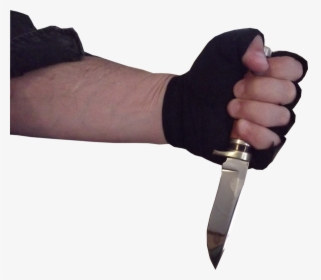 Transparent Knife Png - Hand With Glove Png, Png Download, Free Download