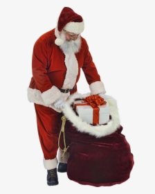 Santa With Sack Of Toys, HD Png Download, Free Download