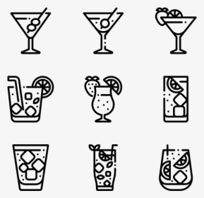 Cocktails Black And White Png, Transparent Png, Free Download