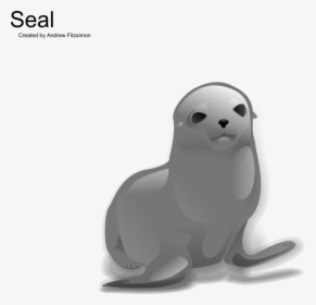 Carnivoran,bear,seals - Cute Cartoon Seal Png, Transparent Png, Free Download