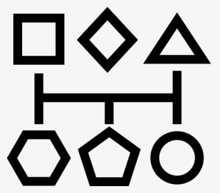 Geometrical Basic Shapes Outlines In A Graphic Connected - Scheme Icons, HD Png Download, Free Download