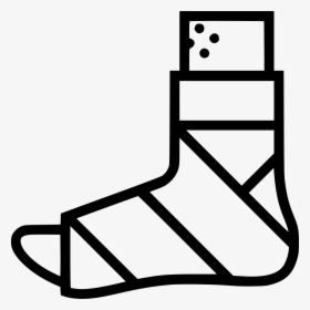 Bandaged Foot - Broken Leg Symbol, HD Png Download, Free Download