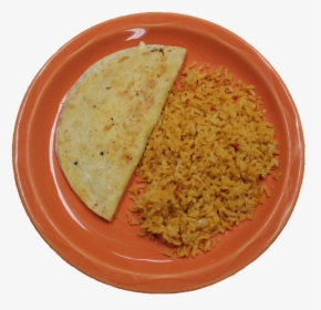 Mexican Cheese Quesadilla And Rice, HD Png Download, Free Download