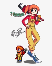 Whoever Is Making These Terraria Girls, You Are Awesome - Terraria Fan Art Mechanic, HD Png Download, Free Download
