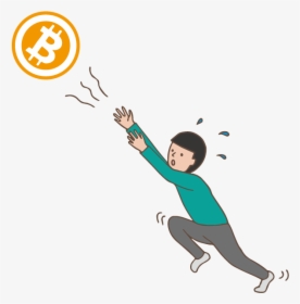 Man Chasing Cryptocurrency - Illustration, HD Png Download, Free Download