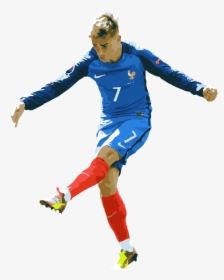 Att Antoine Griezmann Atletico Madrid Francia - Kick Up A Soccer Ball, HD Png Download, Free Download