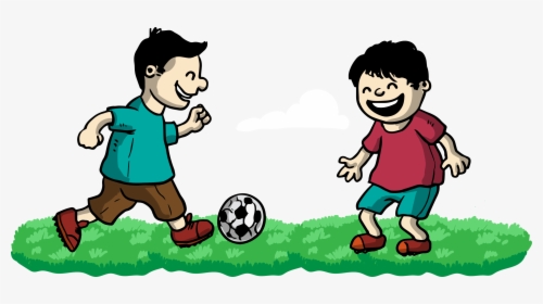 Football Clipart Transparent Background - Boys Playing Football Clipart, HD Png Download, Free Download