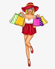 Shoping Girl Png Image Free Download Searchpng - Girl Pop Art Png, Transparent Png, Free Download