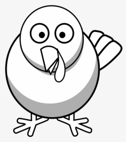 Free Scared Turkey Download - Chicken Clipart Black And White, HD Png Download, Free Download
