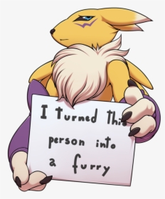 Freckles Renamon Shame - Renamon I Turned This Person Into A Furry, HD Png Download, Free Download
