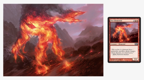 Transparent Magic The Gathering Png - Magic The Gathering Fire Elemental, Png Download, Free Download